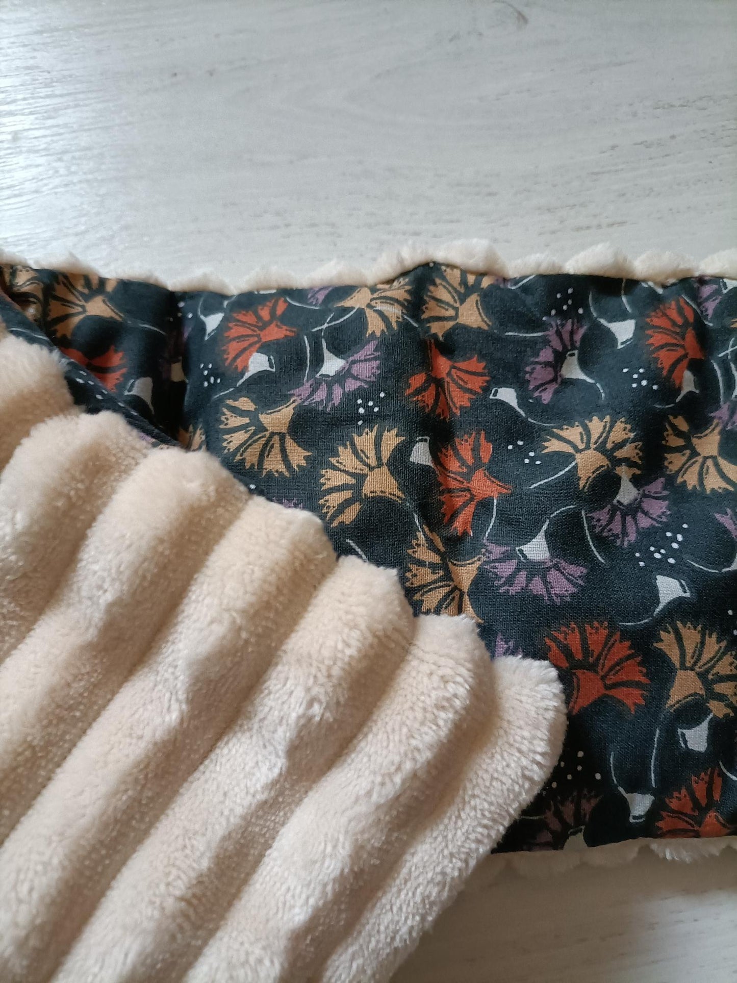 Bouillotte sèche cervicale avec sa housse lavable