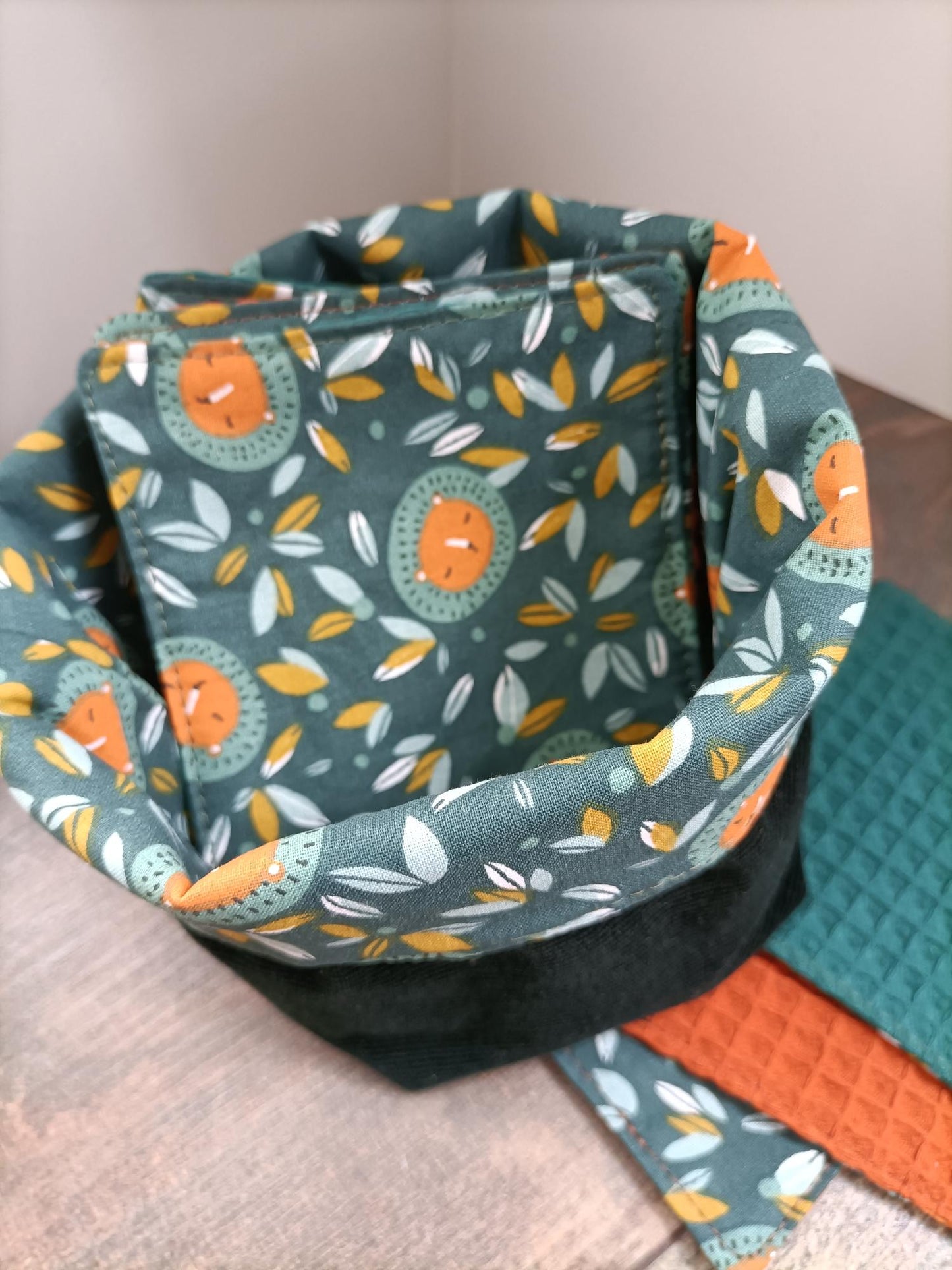 10 lingettes lavables bébé avec son panier