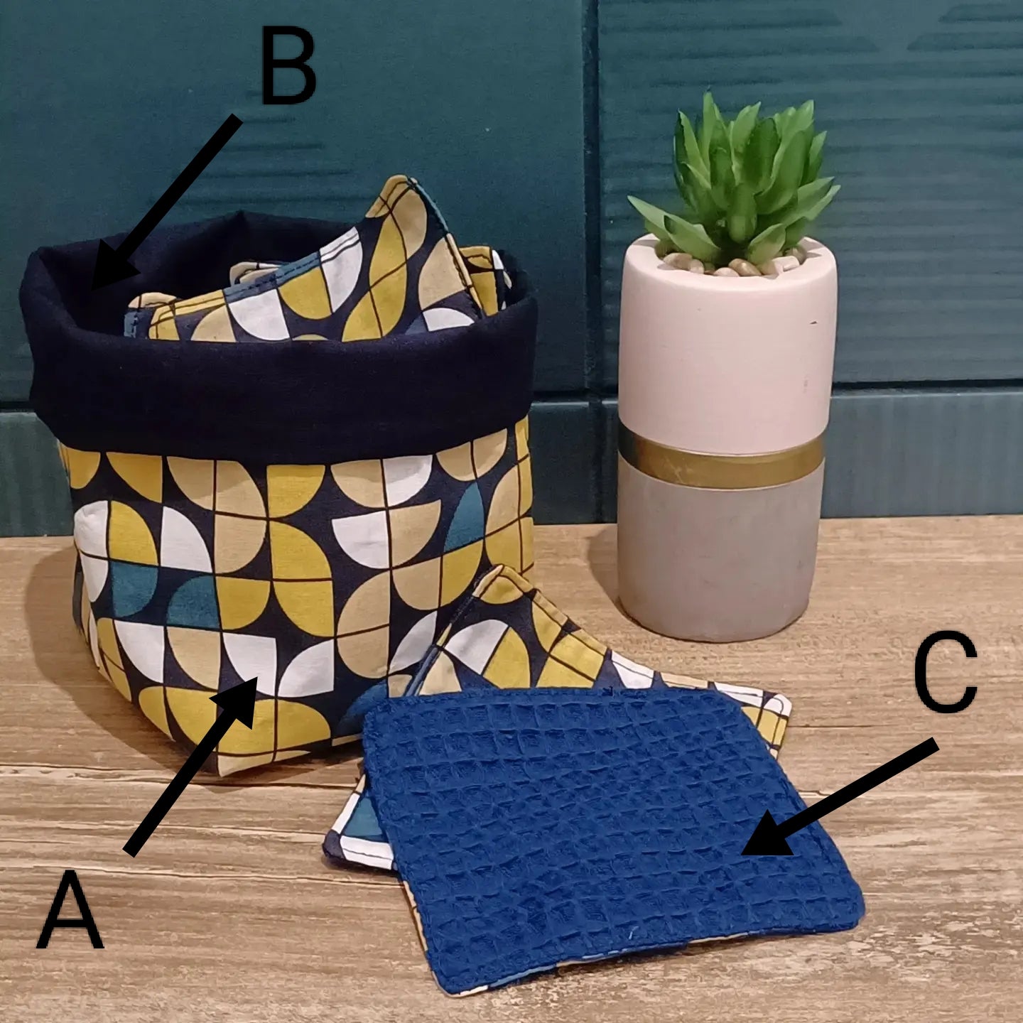 Personnaliser ses 10 lingettes démaquillantes lavables et son panier