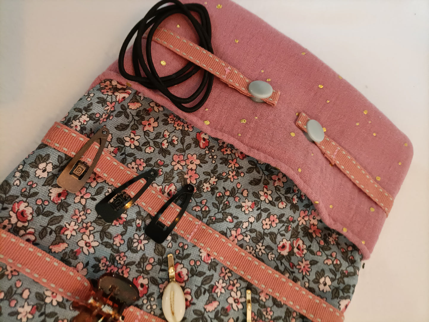 Pochette à barrettes & accessoires de coiffure