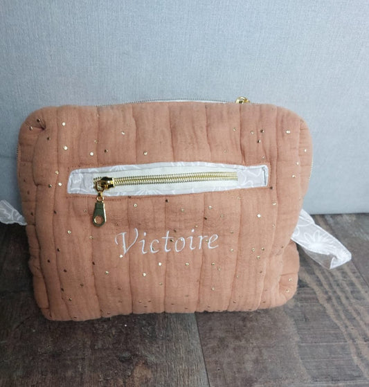Trousse de toilette brodée