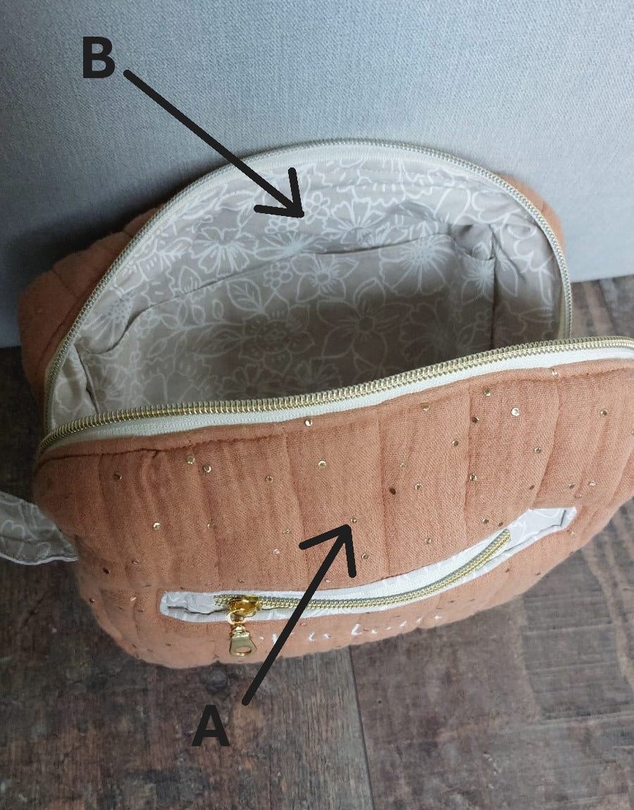 Trousse de toilette brodée