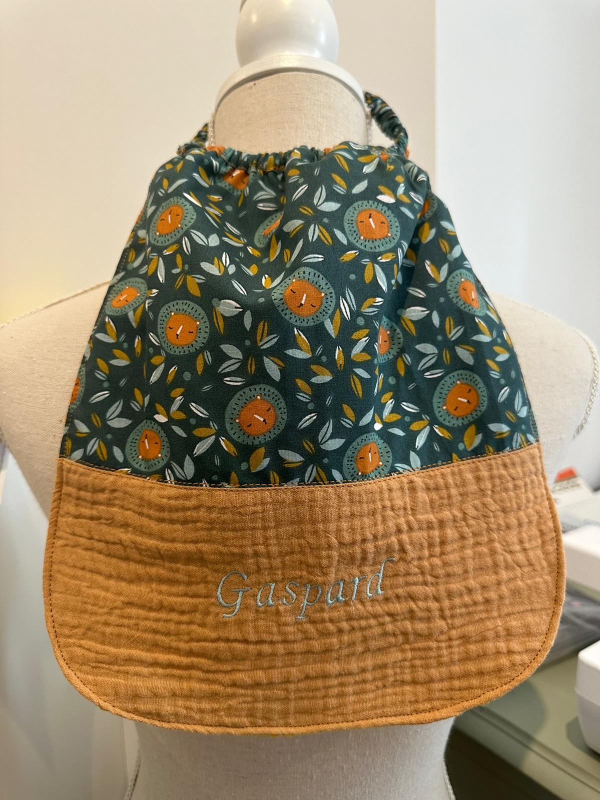 Serviette élastique cantine brodée