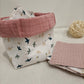 10 lingettes lavables bébé avec son panier